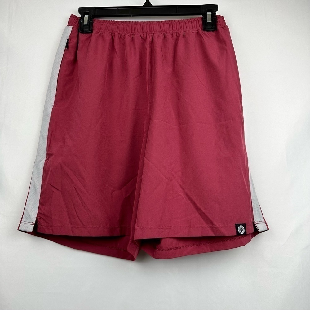 Onzie Flow Men's Board Shorts Drawstring Burgundy Gray w/pockets-  Size M/L